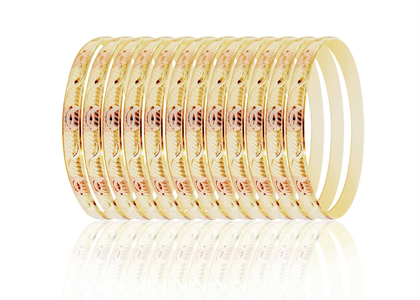 Three Tone Plated 6MM Bangles